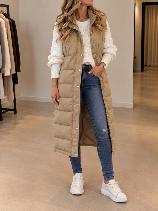Bea Knee Length Quilted Vest