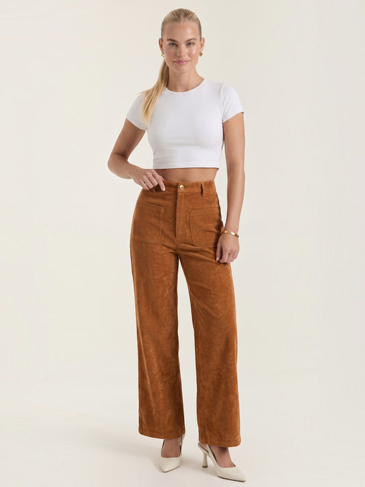Allison Wide Leg Corduroy Pants