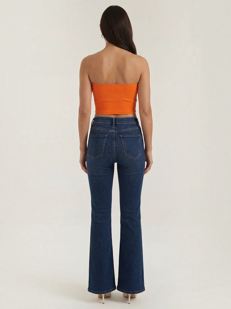 Hermione Strapless Corset Style Knit Top