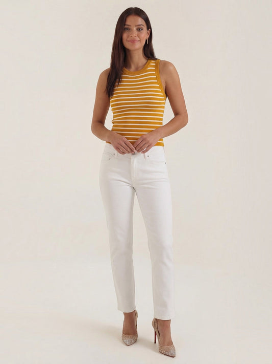 Heloise Striped Knit Crop Top