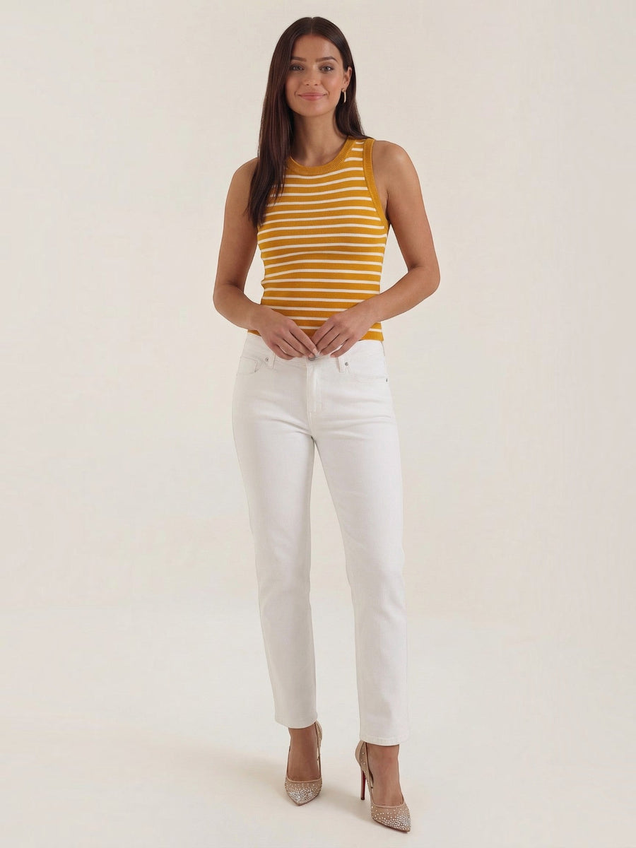 Heloise Striped Knit Crop Top