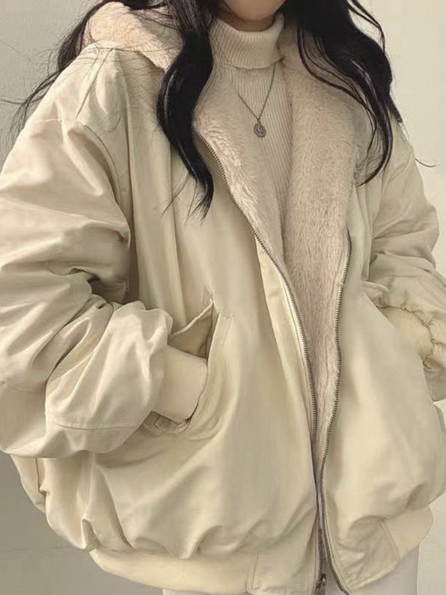 Linn Reversible Teddy Fleece Hooded Jacket