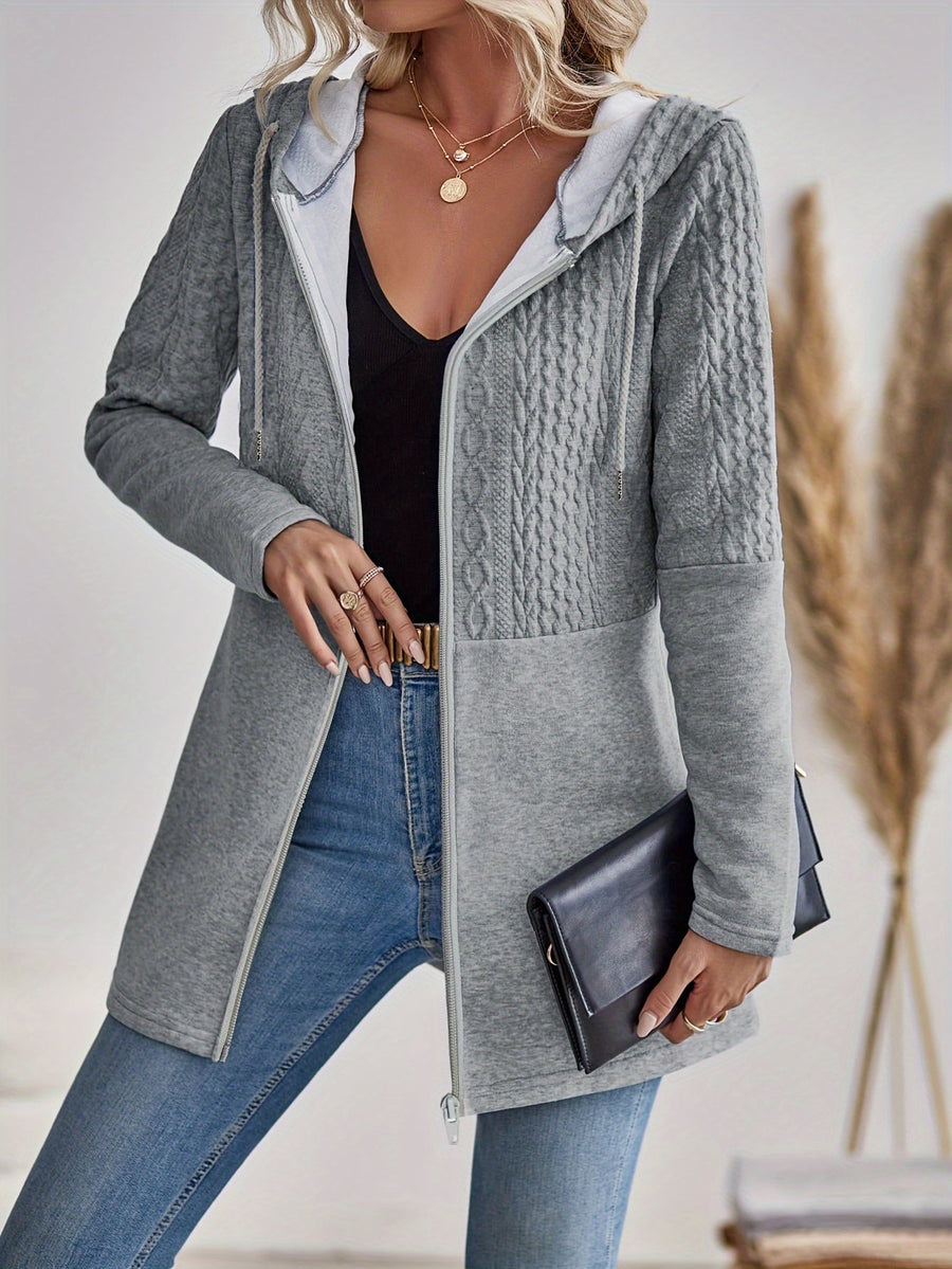 Maelle Knit Zip Up Hoodie