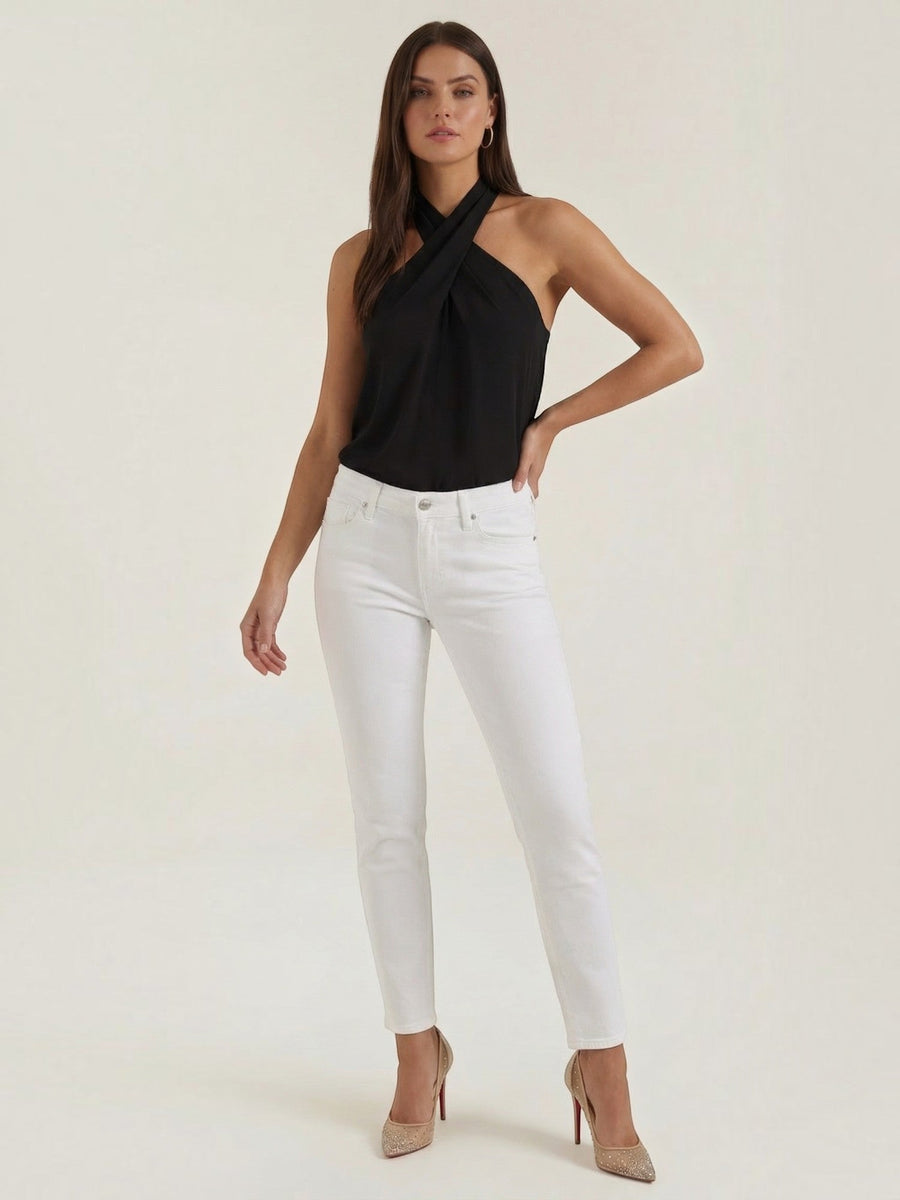 Gina Cross Halter Neck Fitted Top