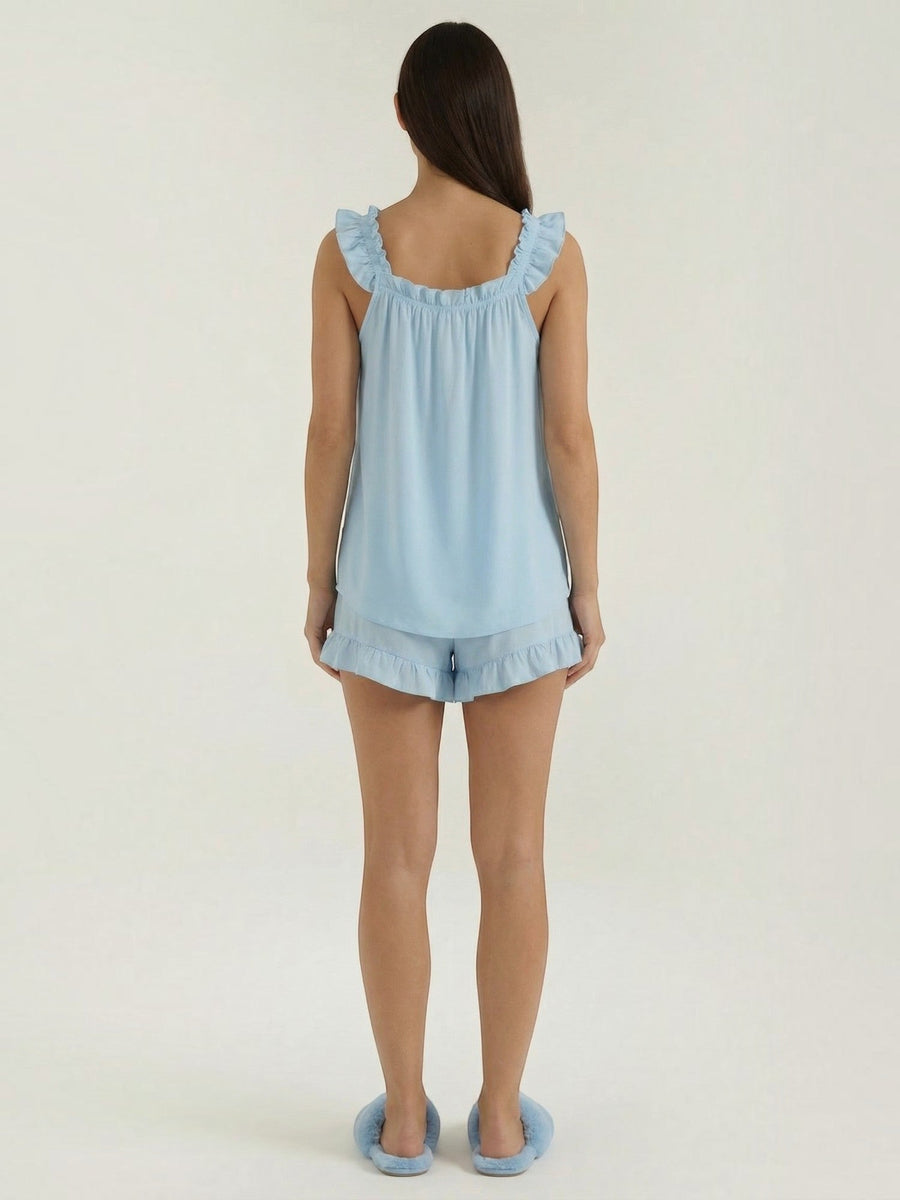 Helen Ruffle Trim Pyjama Set
