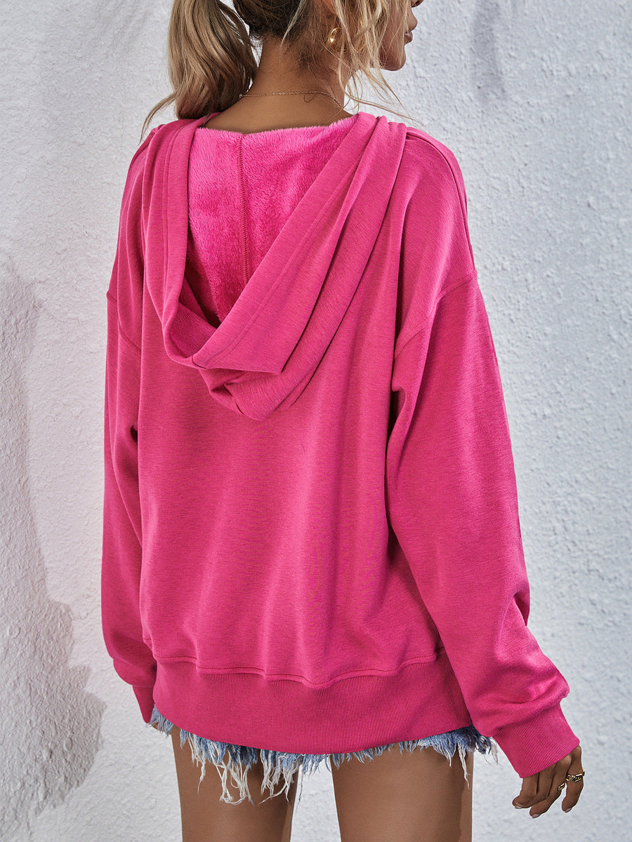 Skylar Oversized V Neck Hoodie