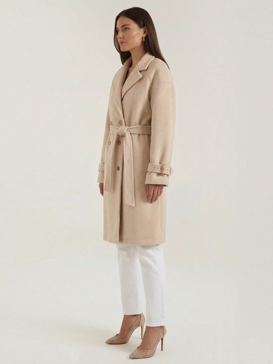 Orinthia Double Breasted Belted Winter Coat