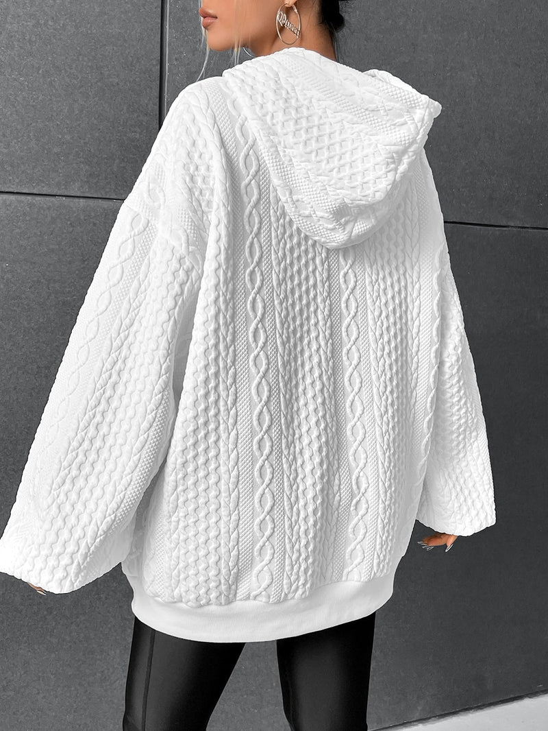 Luzia Oversized Cable Knit Hoodie