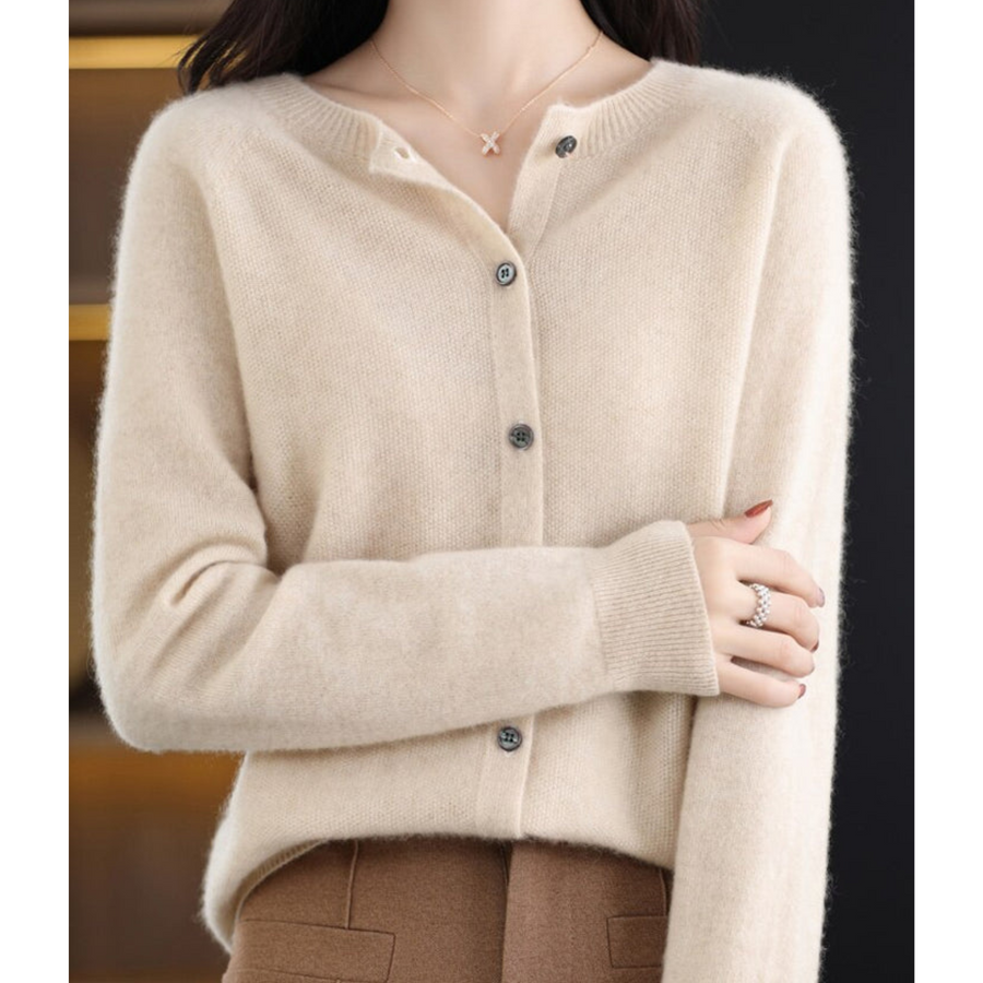 Saffron V Neck Button Cardigan