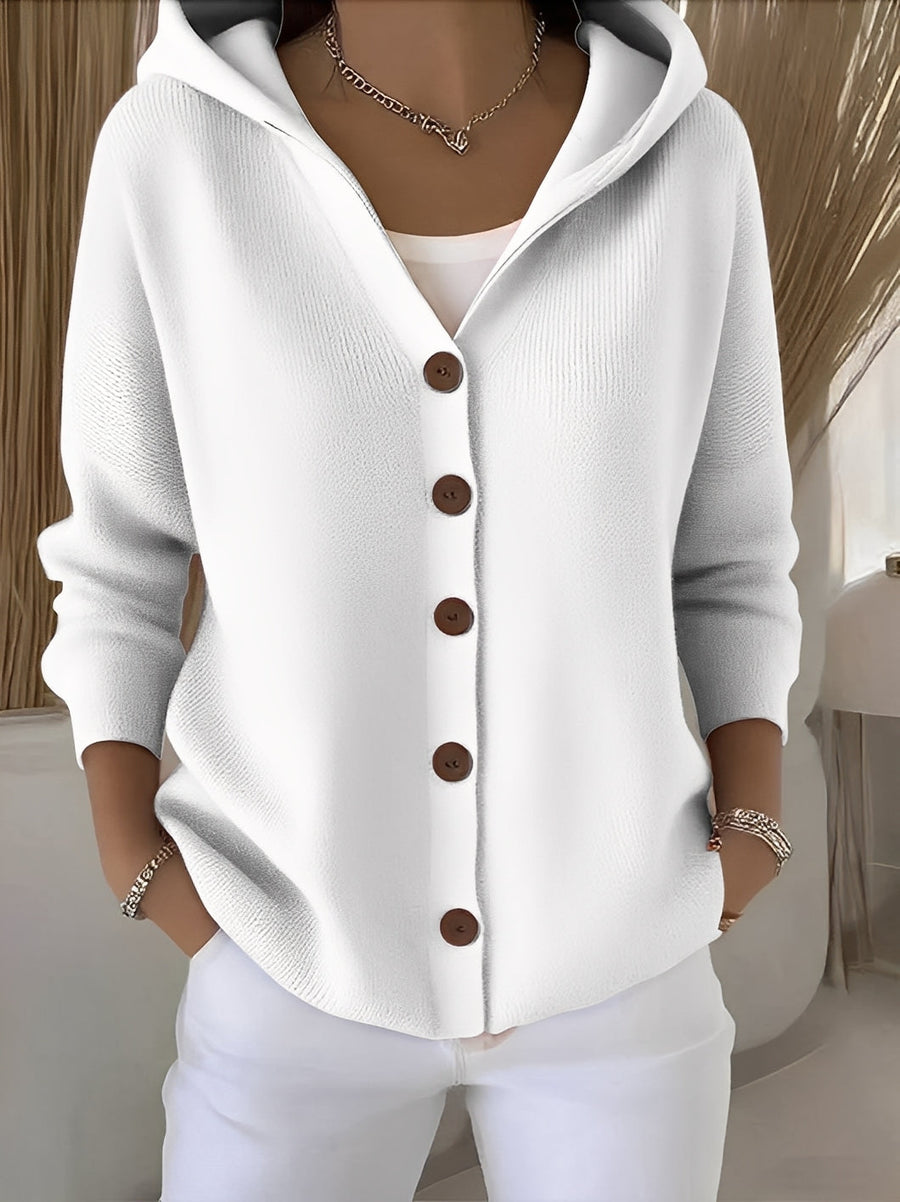Annegret Button Front Hoodie