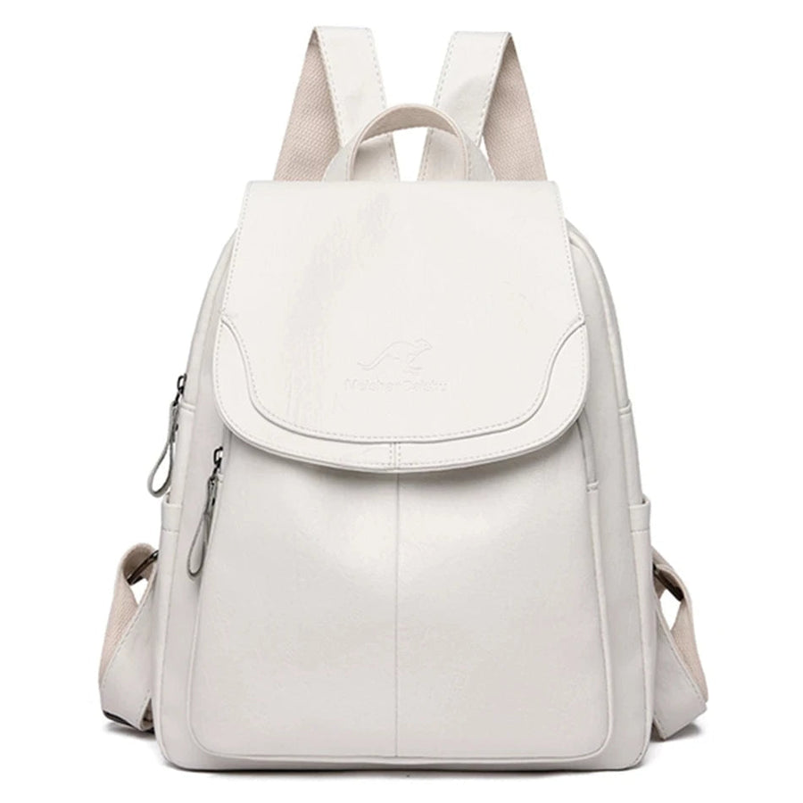 Salome Leather Flap Backpack