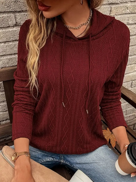 Juno Cable Knit Hooded Sweater