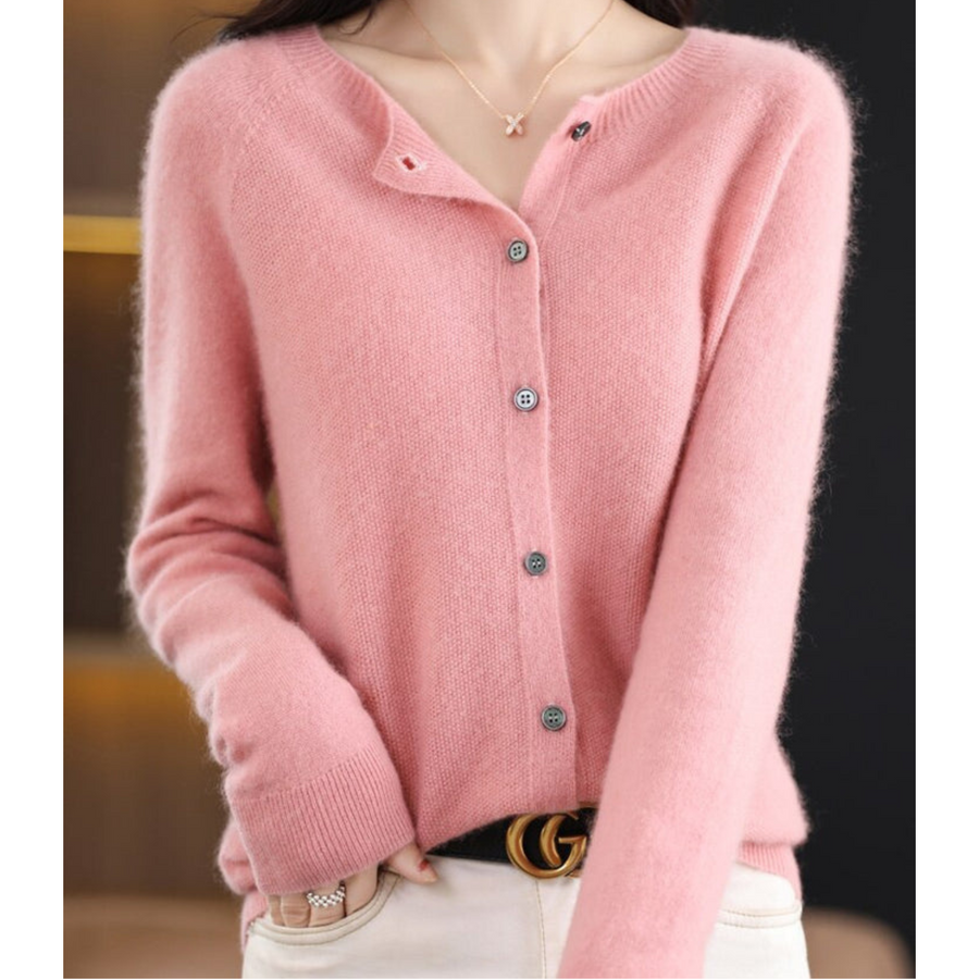 Livea Classic V Neck Button Cardigan