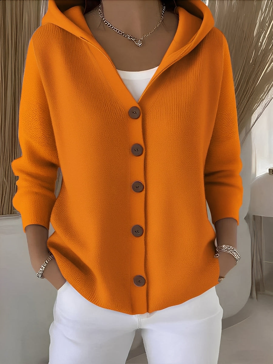 Annegret Button Front Hoodie