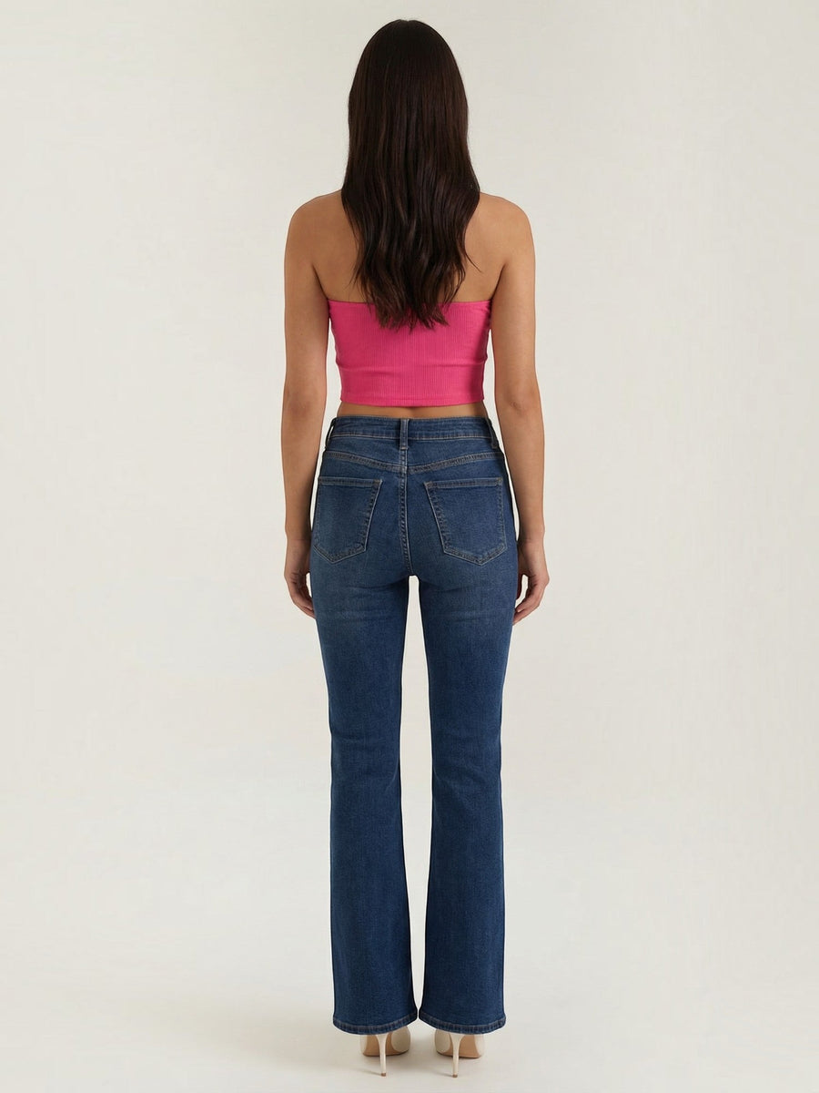 Hermione Strapless Corset Style Knit Top