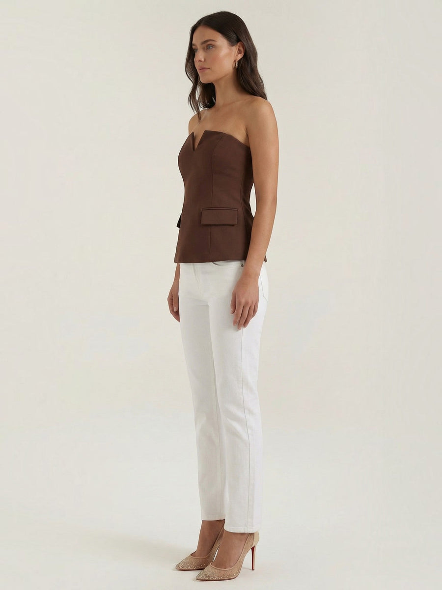 Eden Off Shoulder V Neck Top