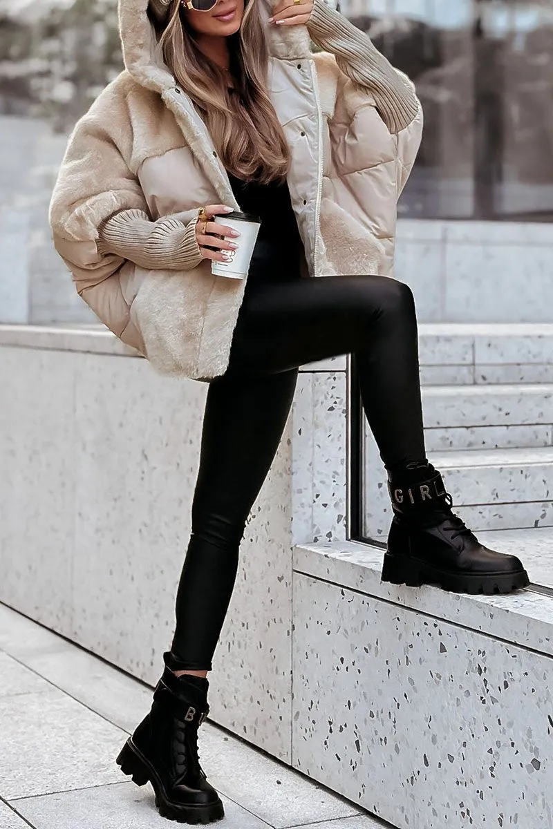 Friederike Insulated Jacket with Colorblock Hood
