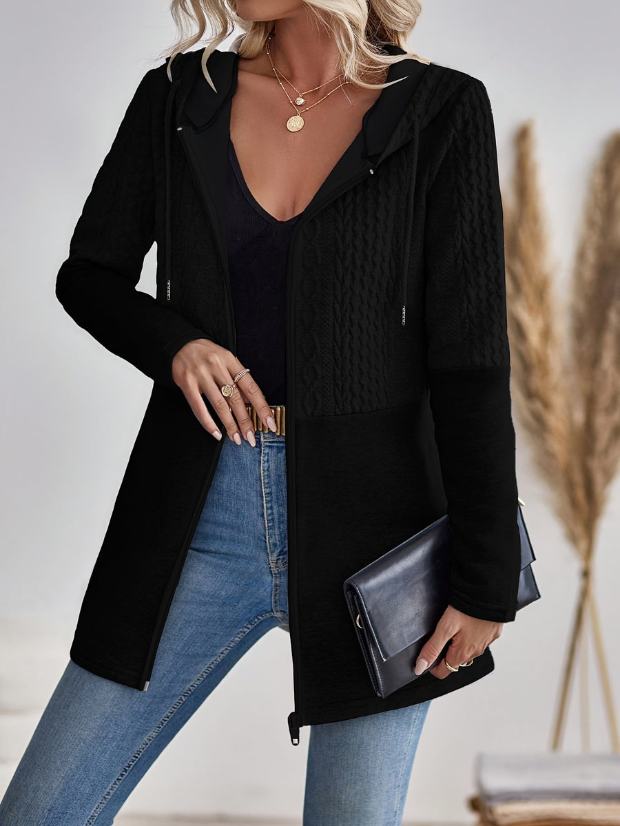 Maelle Knit Zip Up Hoodie