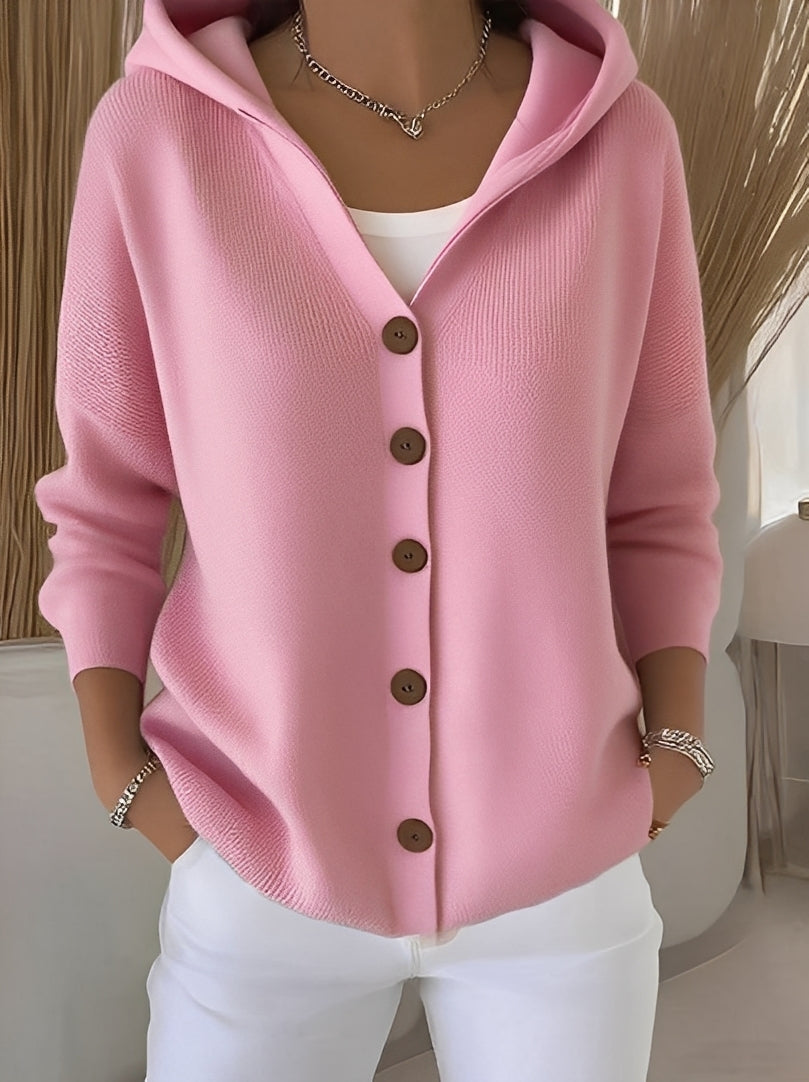 Annegret Button Front Hoodie