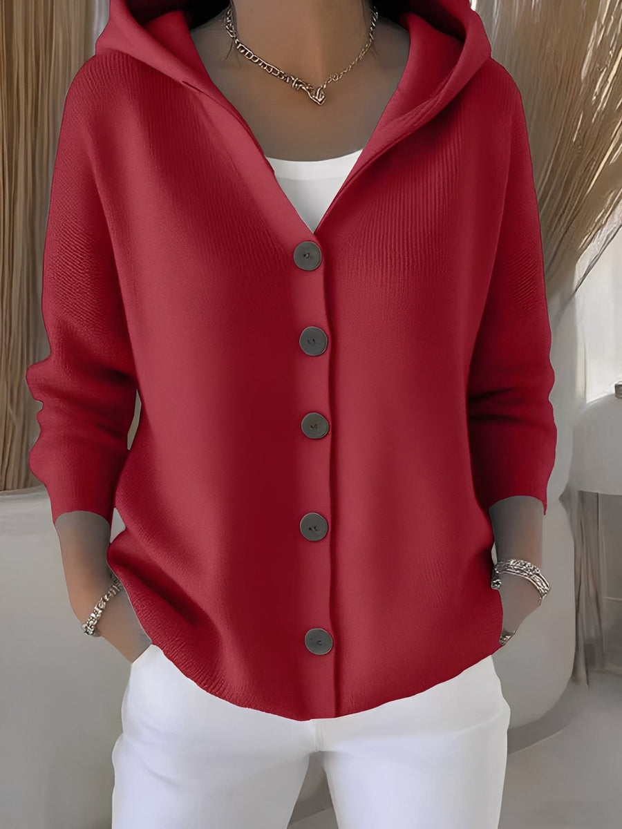 Annegret Button Front Hoodie