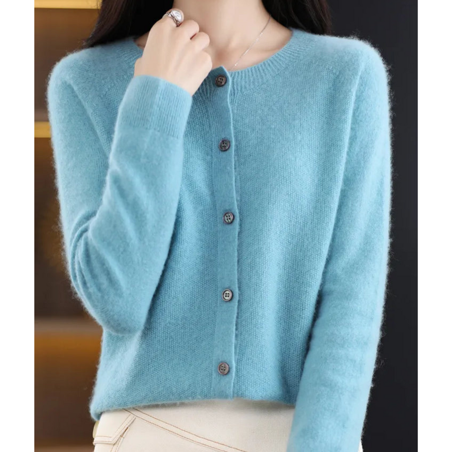 Saffron V Neck Button Cardigan