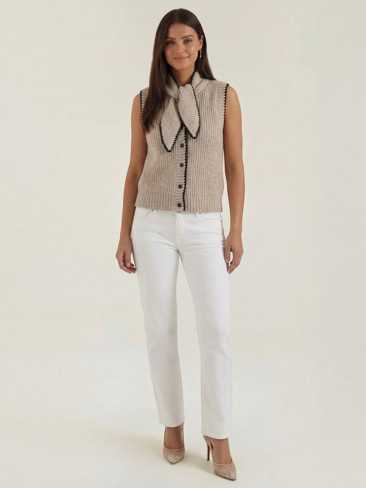 Blair Bow Collar Knit Vest