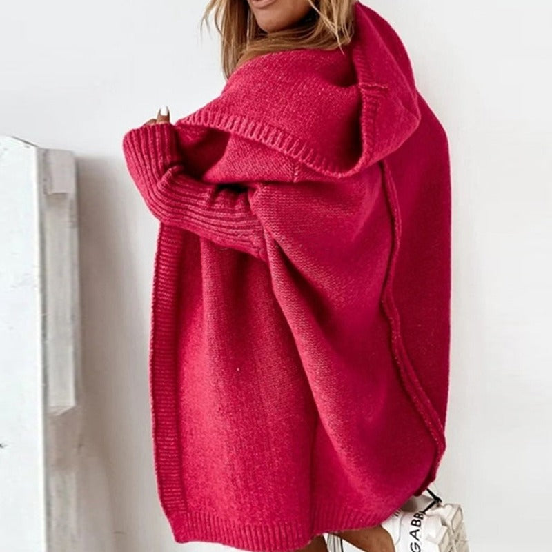 Eugenie Oversized Hooded Batwing Cardigan