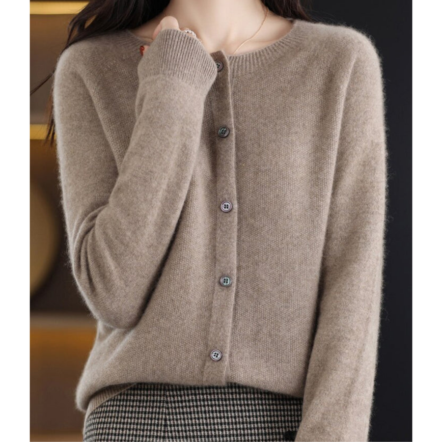 Livea Classic V Neck Button Cardigan