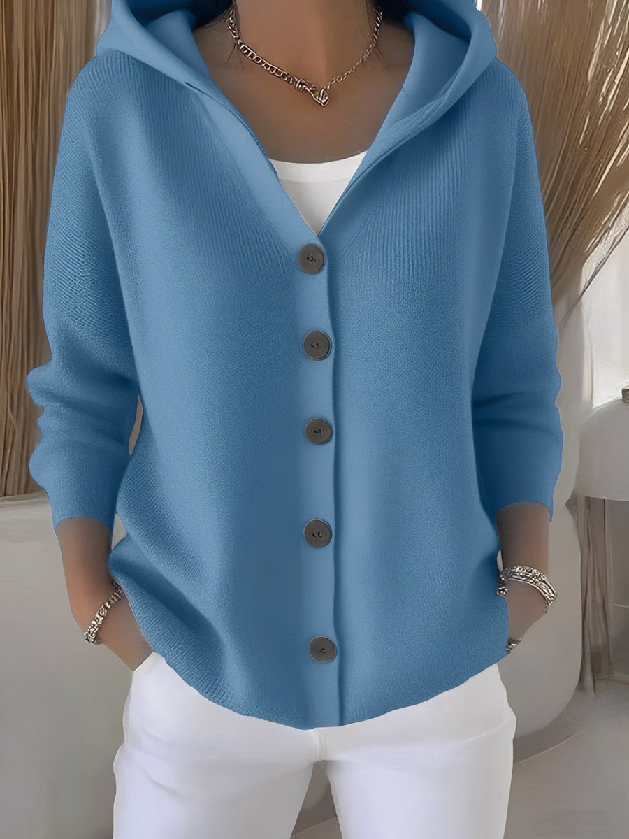 Annegret Button Front Hoodie