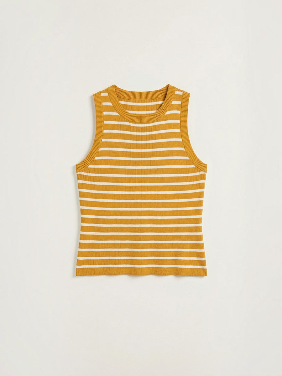Heloise Striped Knit Crop Top