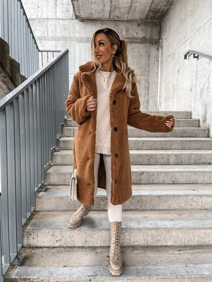 Maria Long Sherpa Trench Coat
