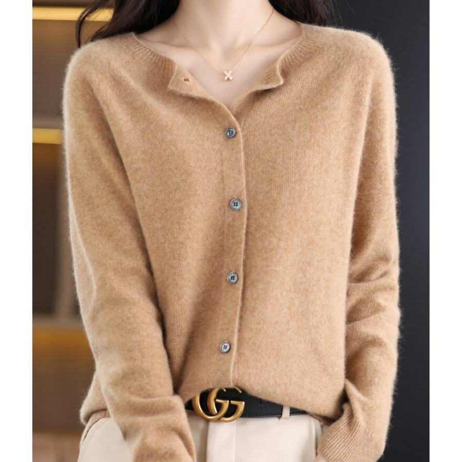 Irmgard V Neck Button Knit Cardigan