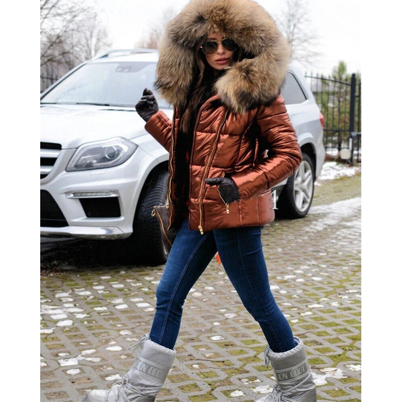 Honorine Faux Fur Lined Hooded Jacket