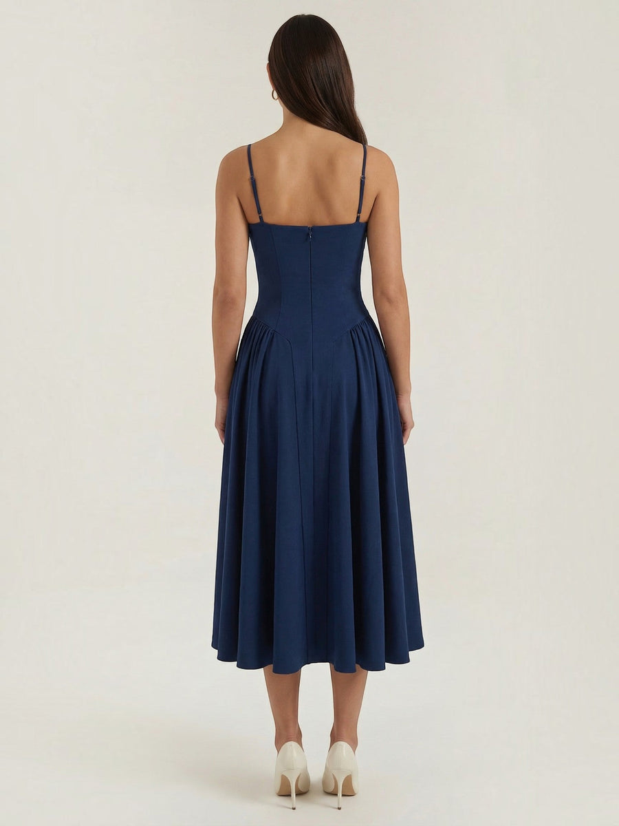 Odette Corset Style Strappy Midi Dress
