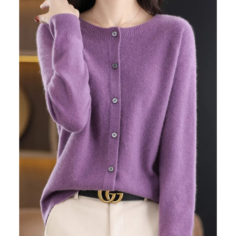 Irmgard V Neck Button Knit Cardigan