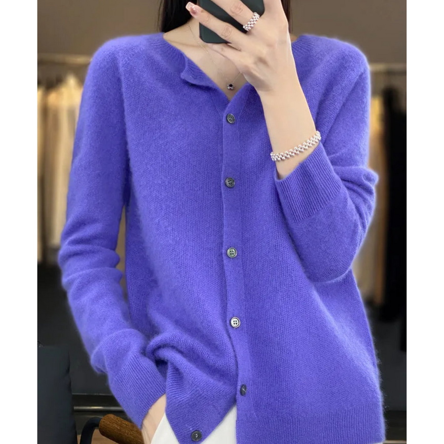 Saffron V Neck Button Cardigan