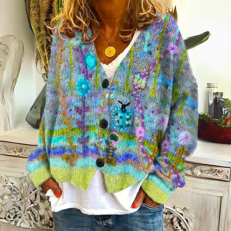 Odalys Printed Lightweight Cardigan