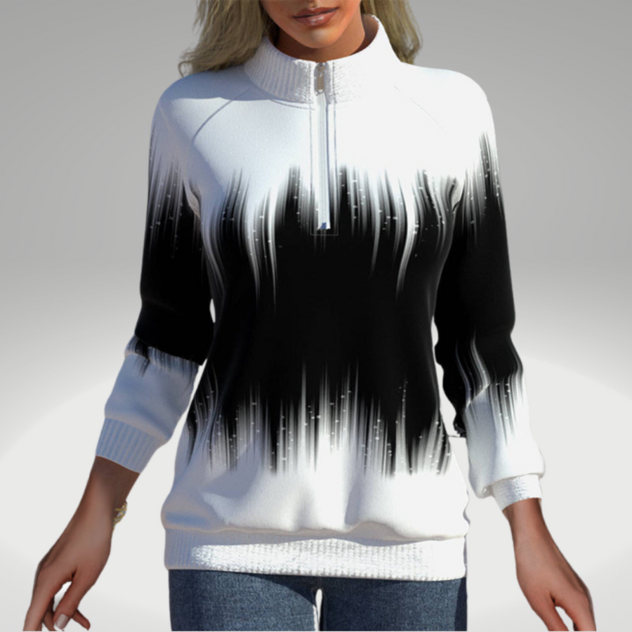 Elinor Ombre Zip Front Sweatshirt