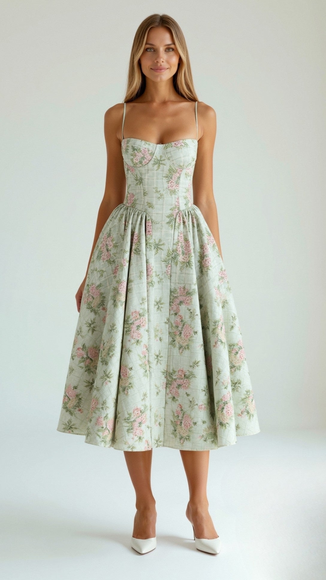 Odette Corset Midi Dress