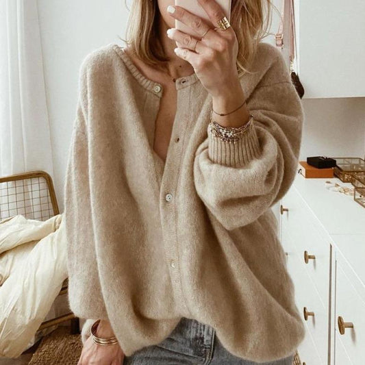 Magali Balloon Sleeve Button Cardigan