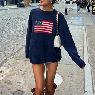 Noemi - Knitted jumper - American flag