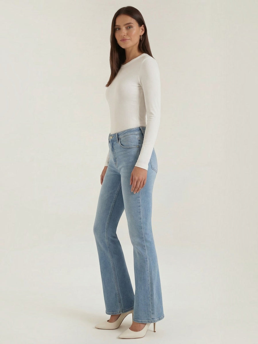 Freya Ribbed Round Neck Long Sleeve Top