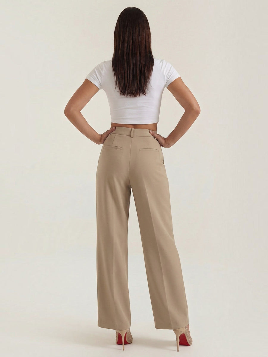 Emma Pleated High Waisted Wide Leg Pants