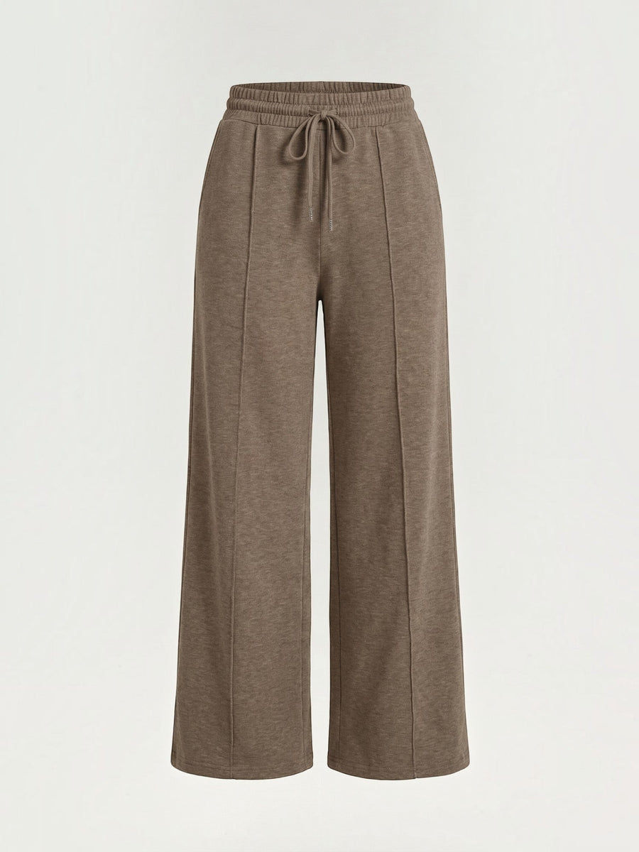 Ellie Wide Leg Elastic Waist Joggers