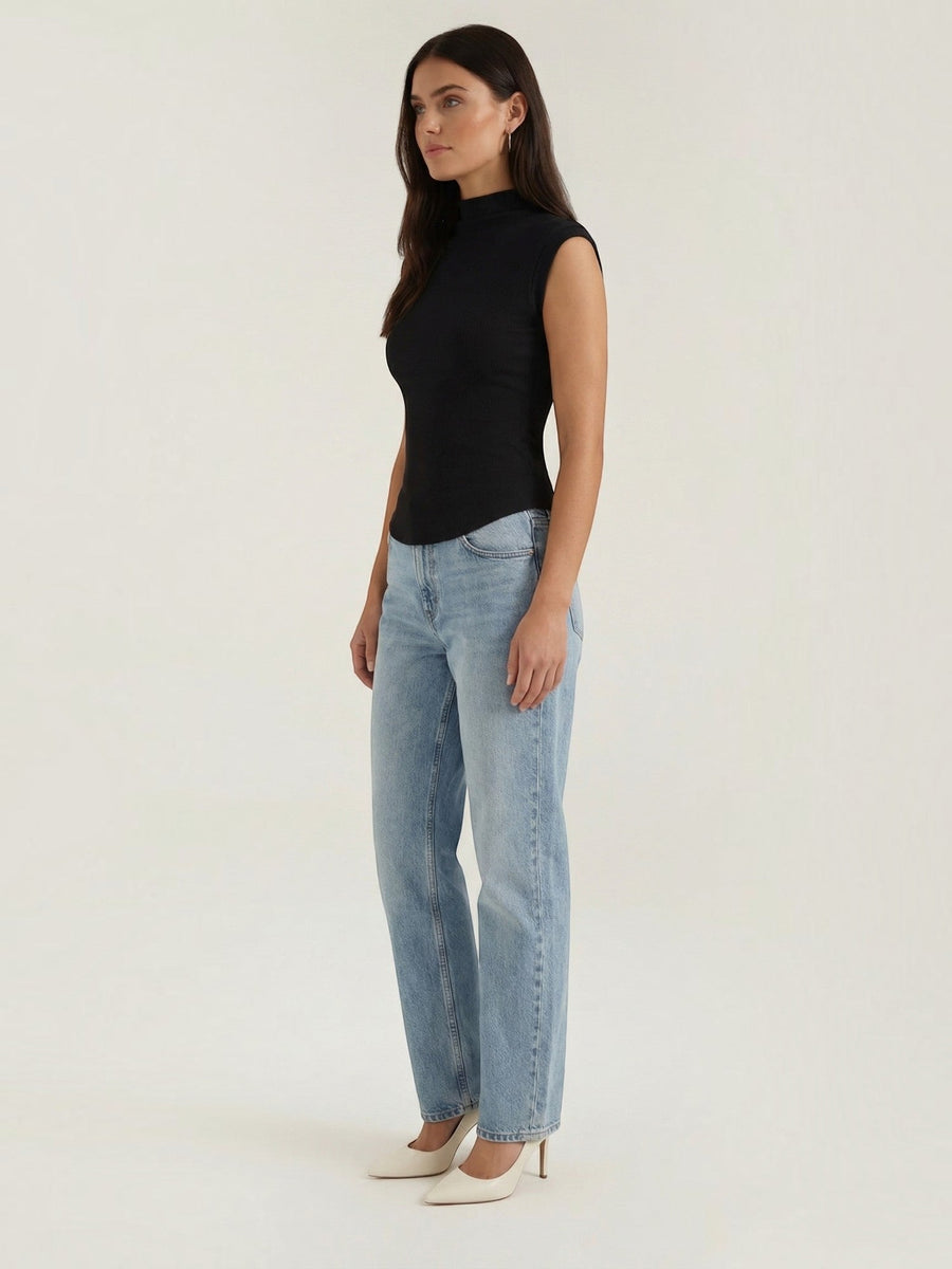 Cassandra Ribbed Turtleneck Top