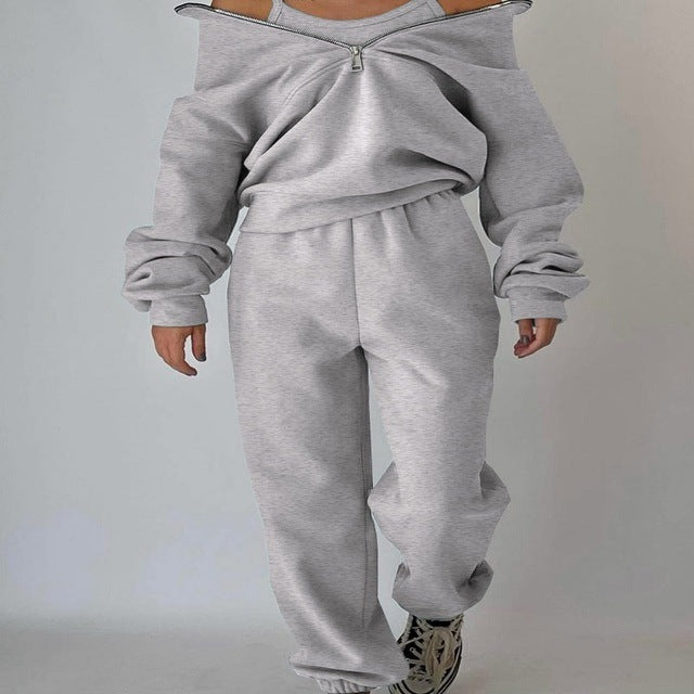 Solange Oversized Half Zip Tracksuit Set
