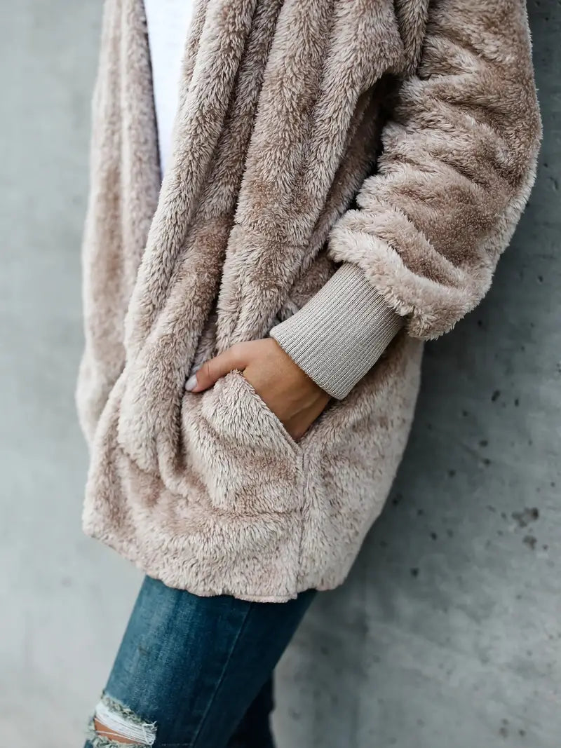 Tamia Oversized Sherpa Hooded Cardigan
