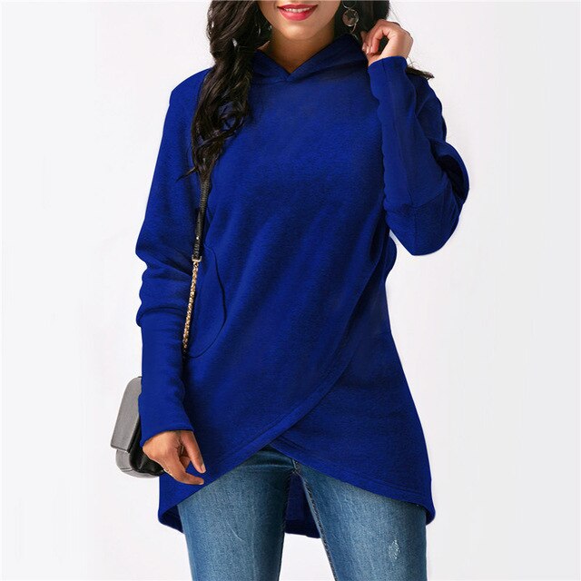 Fenna Oversized Wrap Hem Hoodie
