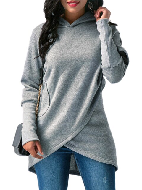 Fenna Oversized Wrap Hem Hoodie