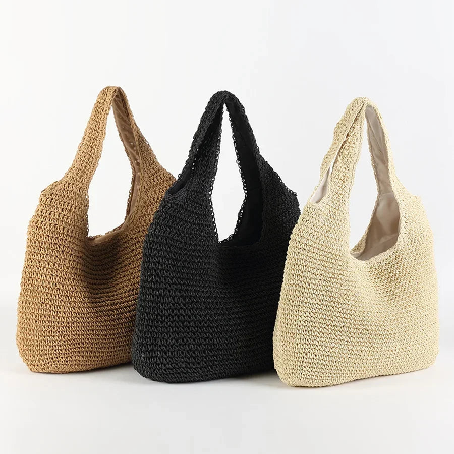 Vesna Woven Slouchy Hobo Bag